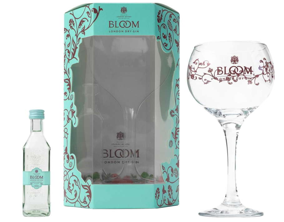 Bloom Gin 5cl Miniature and Glass - Gift Pack