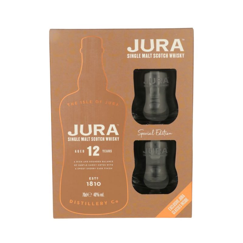 Jura 12 Year Old Single Malt Whisky Gift Pack