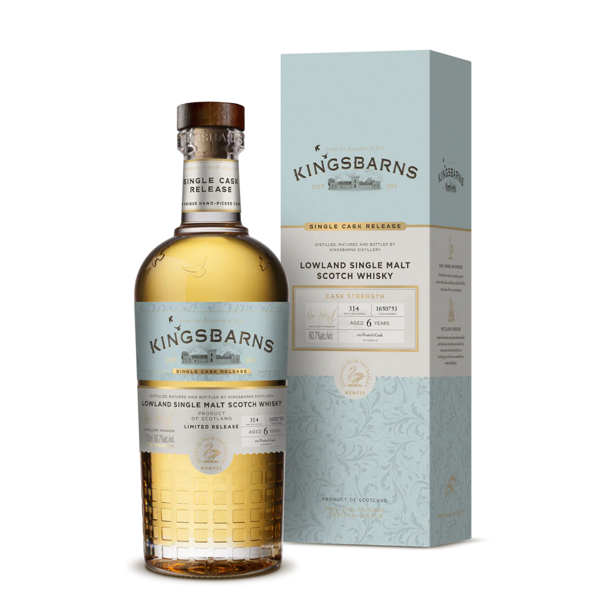 Kingsbarns Single Cask #753 ex-peated hogshead 6 Year Old
