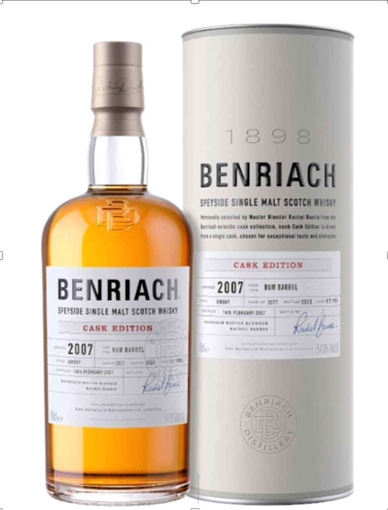 Benriach 2007 17 Year Old Rum Barrel Cask Edition #3577