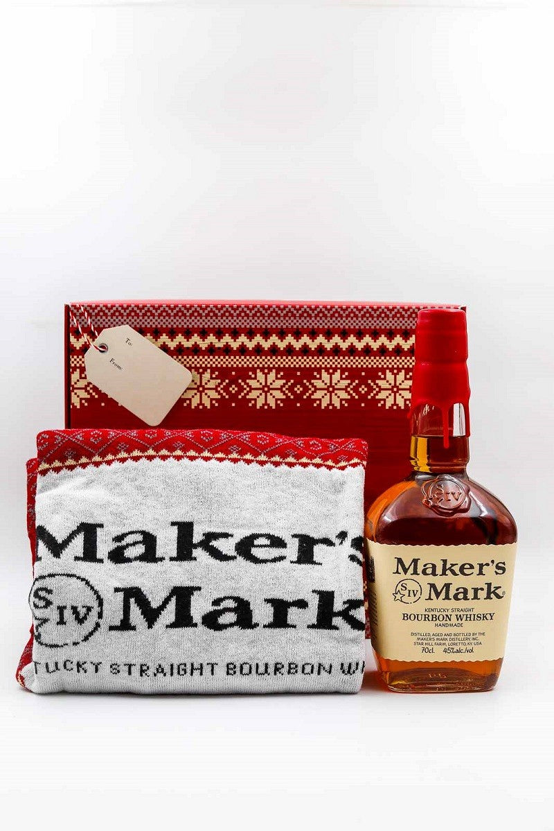 makers mark adult small jumper gift set | bourbon whisky