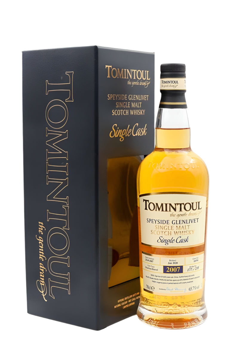 tomintoul 12 year old cask 11574 first fill bourbon barrel| scotch whisky