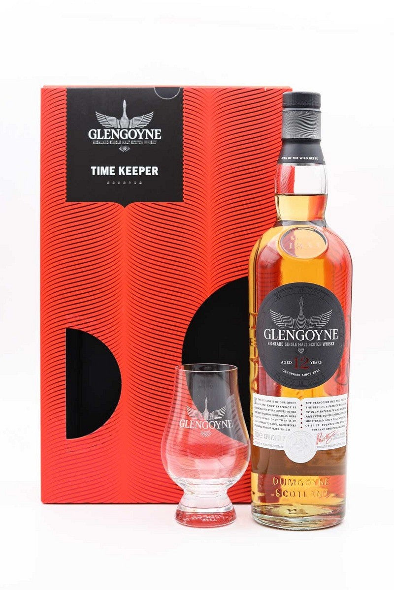 Glengoyne 12 Year Old Time Keeper T Set With Glass Scotch Whisky 3530