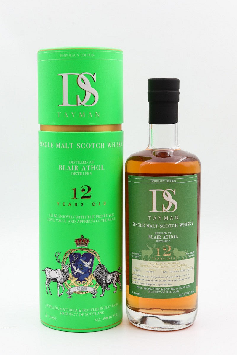 blair athol 12 year old 2008 bordeaux edition ds tayman | scotch whisky
