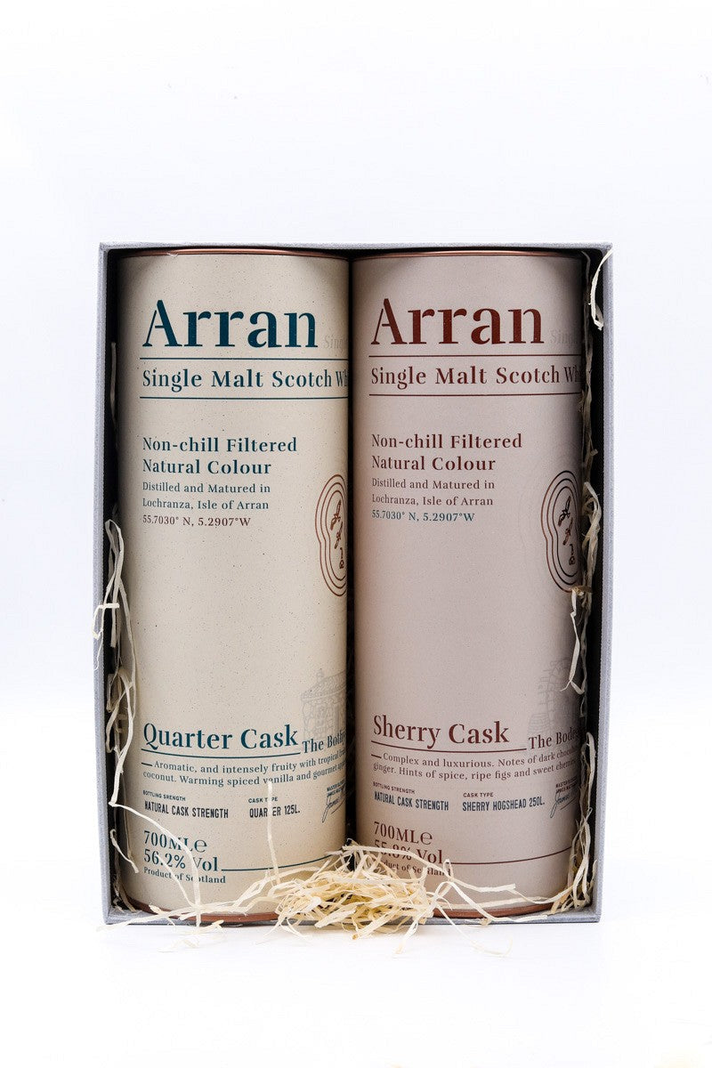 arran quarter cask the bothy and sherry cask the bodega tasting box 2x70cl | scotch whisky
