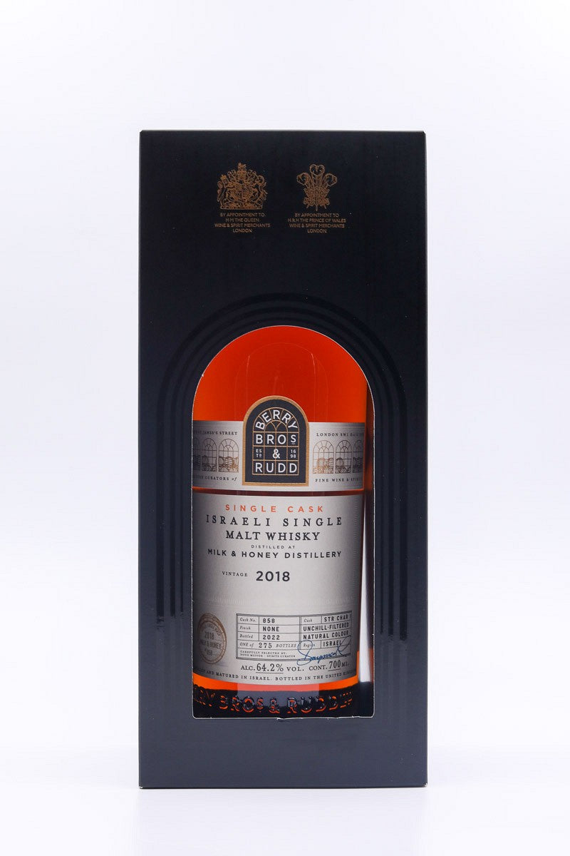 milk and honey 2018 cask 858 berry bros and rudd | israeli whisky