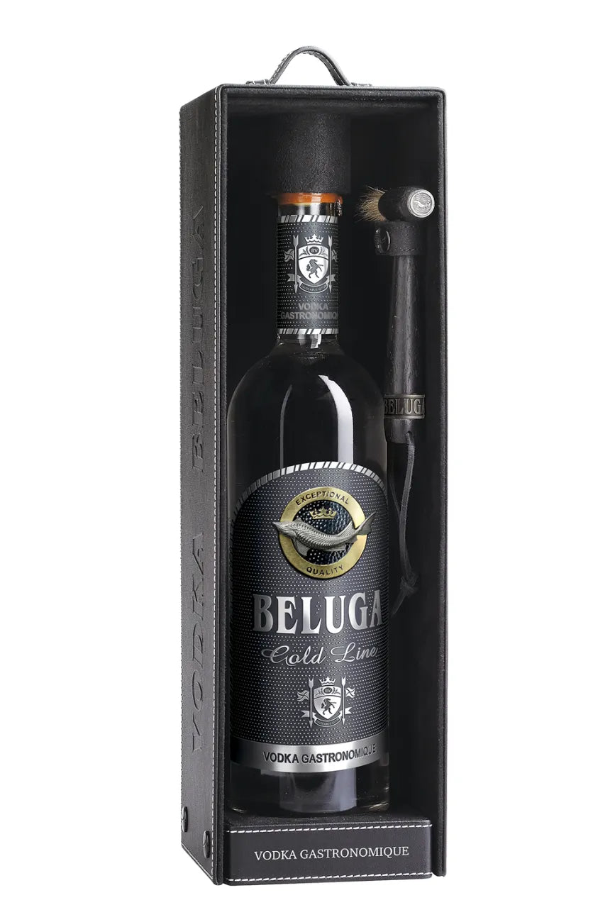 Beluga Gold Line Vodka Leather Gift Case