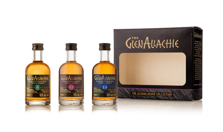 The GlenAllachie Collection 5cl Miniature Gift Pack (8, 12 & 15 Year Old)