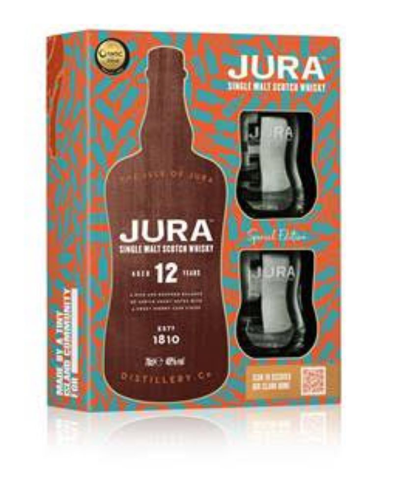 Jura 12 Year Old Single Malt Whisky Gift Pack