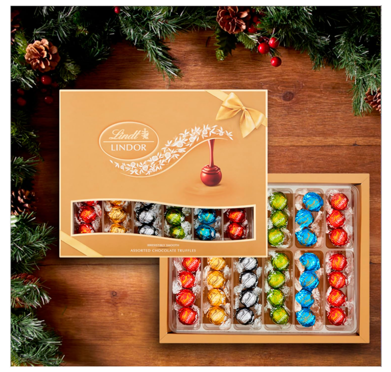 Lindt Lindor Assorted Chocolate Truffles Gift Box – 525g