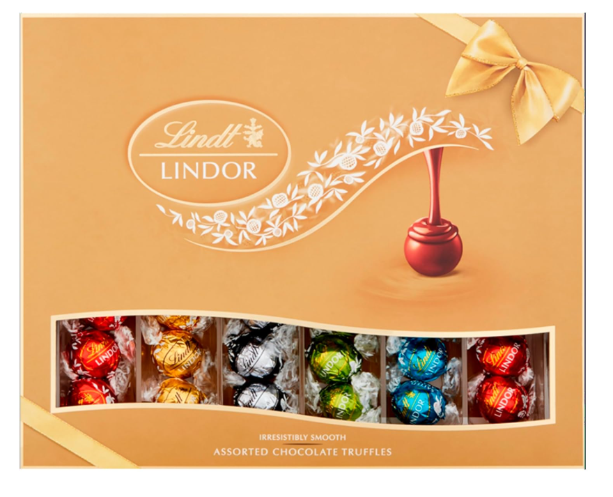 Lindt Lindor Assorted Chocolate Truffles Gift Box – 525g