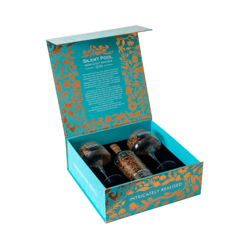 Silent Pool Gin and Copa Glasses Gift Set