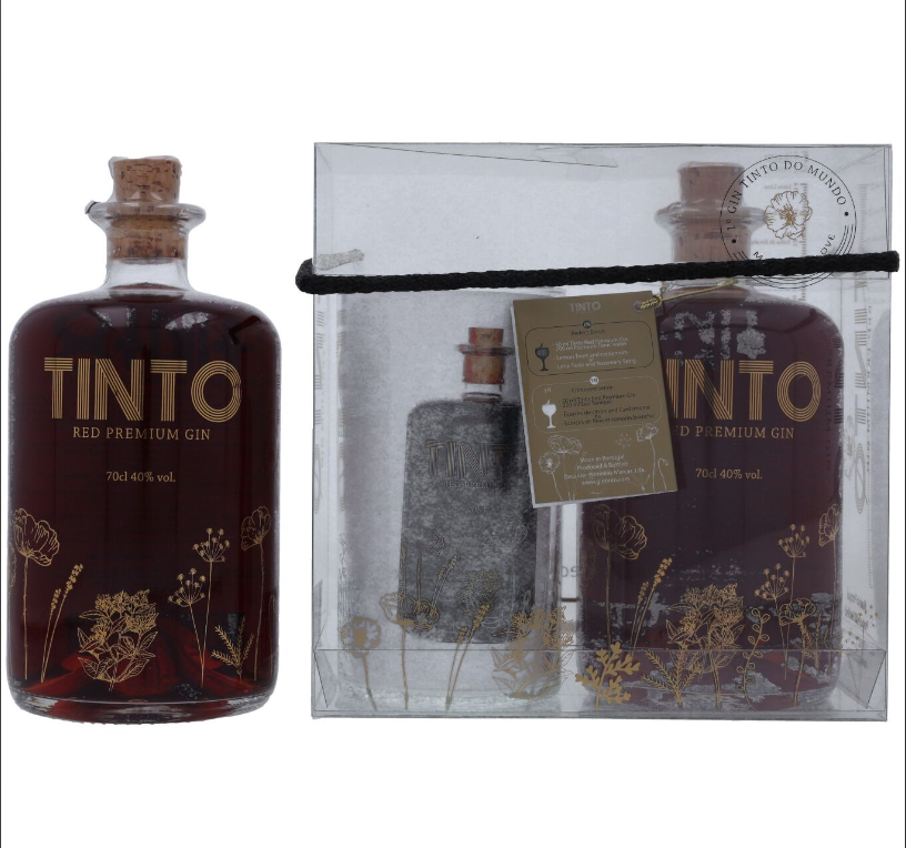 Tinto Red Premium Gin - Glass Gift Pack