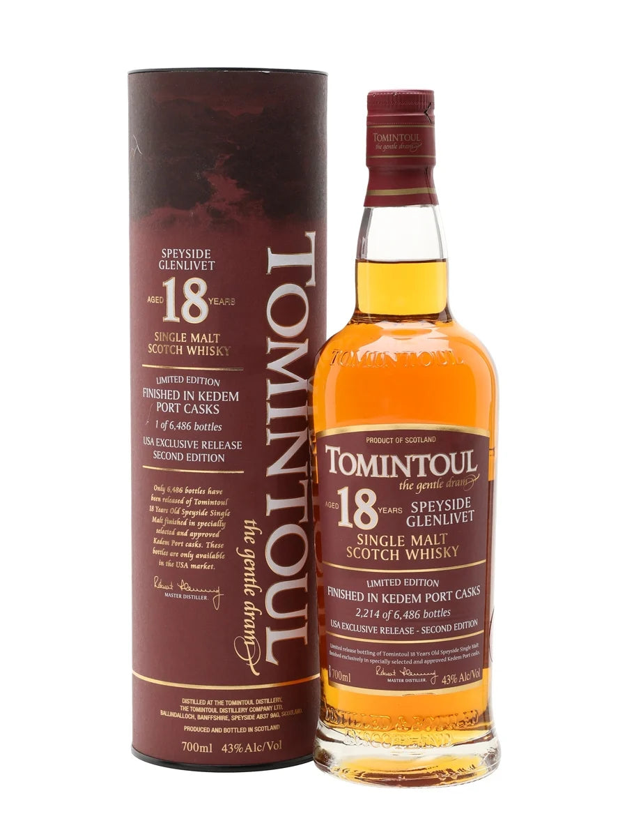 Tomintoul 18 Year Old  Kedem Port Cask Finish