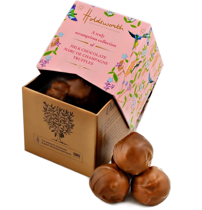 Holdsworth Chocolates Classics - Marc de Champagne Milk Chocolate  Truffles 55g