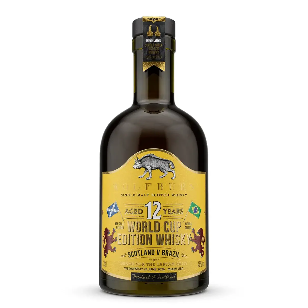 Wolfburn 12 Year Old Single Malt Scotch Whisky World Cup Edition - Brazil