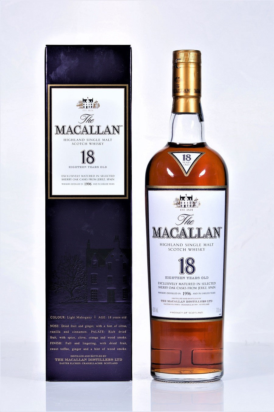 Macallan 1996 18 Year Old Sherry Oak | single malt scotch whisky