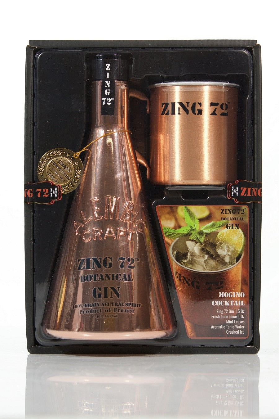 zing 72 botanical gin gift pack | france gin