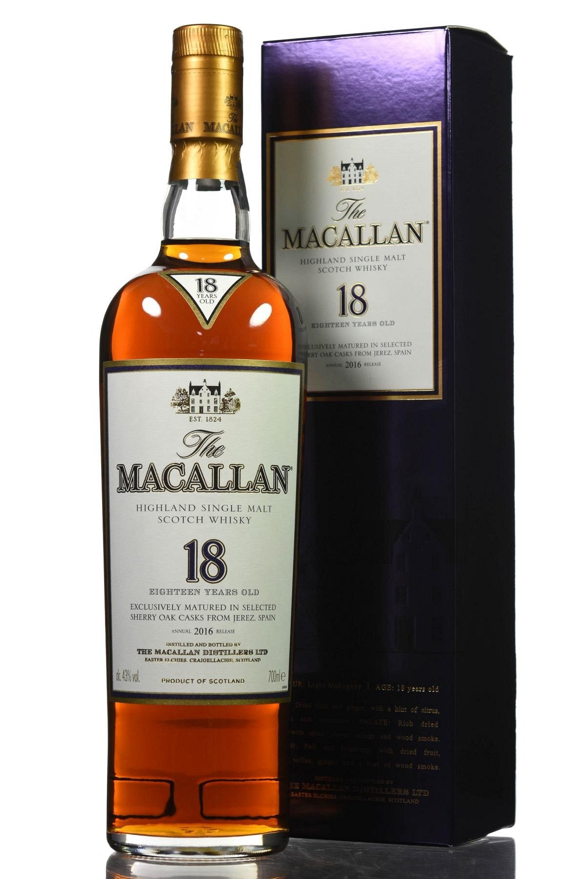 Macallan 18 Year Old 2016 Release | single malt scotch whisky
