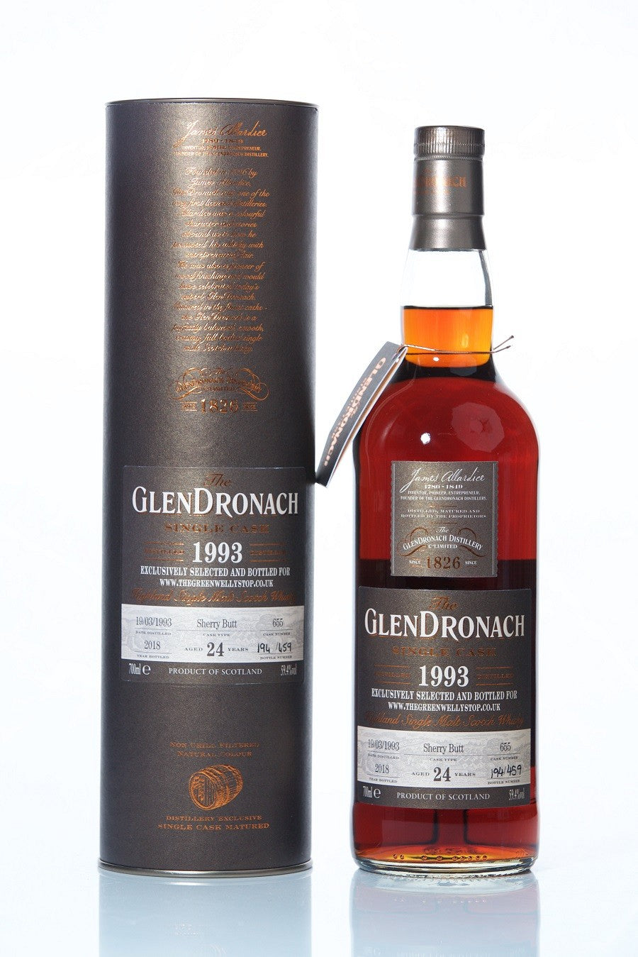 Glendronach 1993 24 Year Old #655 Green Welly Stop | single malt whisky