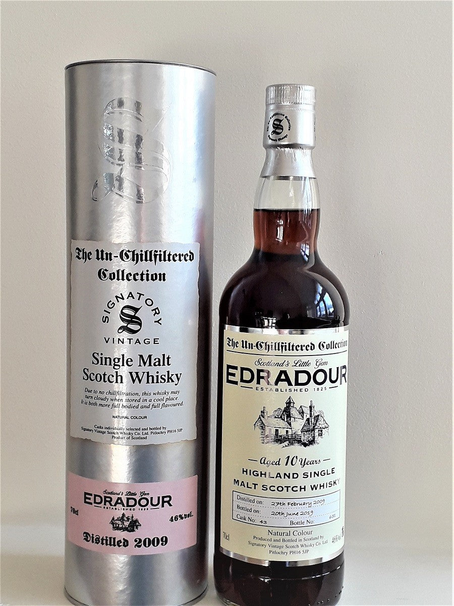Edradour 2009 10 Year Old Signatory Un-Chillfiltered - Cask#43