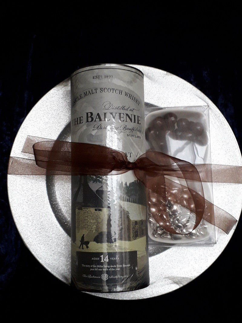 balvenie 14 year old the week of peat silver glitter charger plate gift pack | single malt whisky