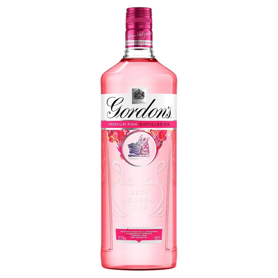 gordons premium pink distilled gin 1l | english gin