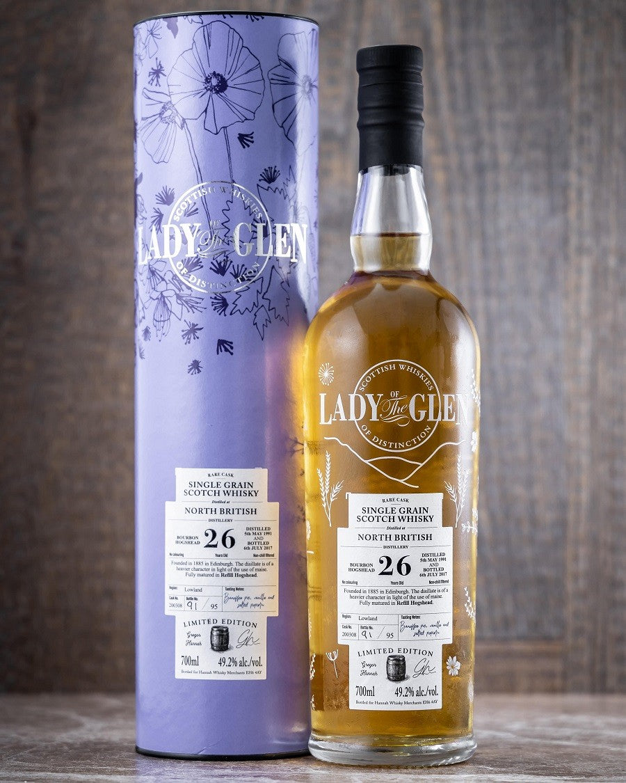 north british 26 year old 1991 cask 200308 lady of the glen |single grain whisky