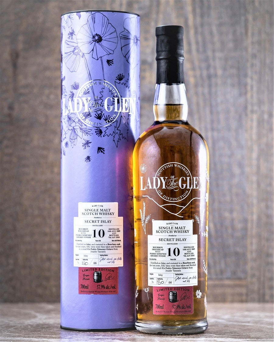 secret islay 10 year old 2009 lady of glen | single malt whisky