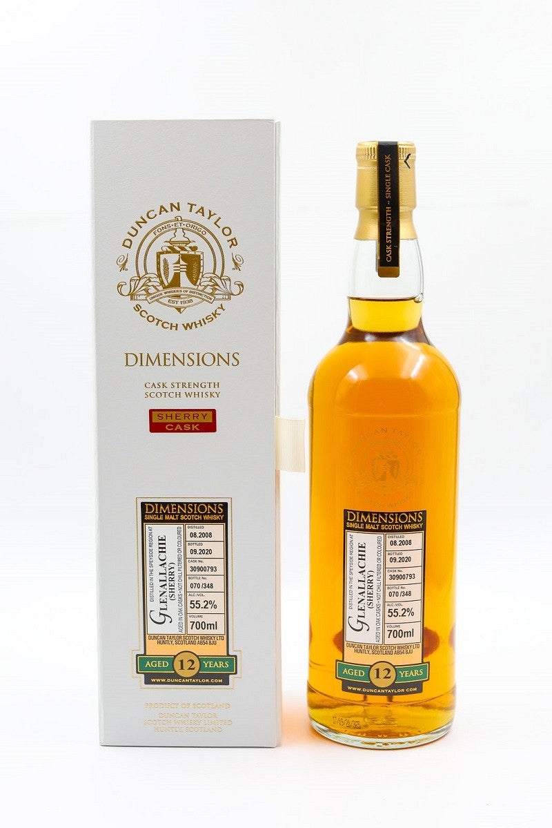 glenallachie 2008 12 year old dimensions duncan taylor | single malt whisky