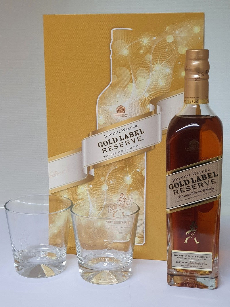 johnnie walker gold label reserve glass set | blended whisky