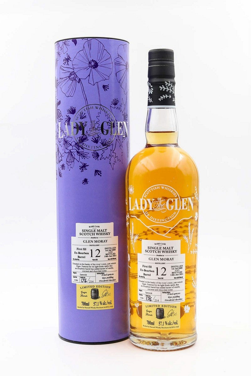 glen moray 12 year old 2008 cask5586 lady of the glen | scotch whisky