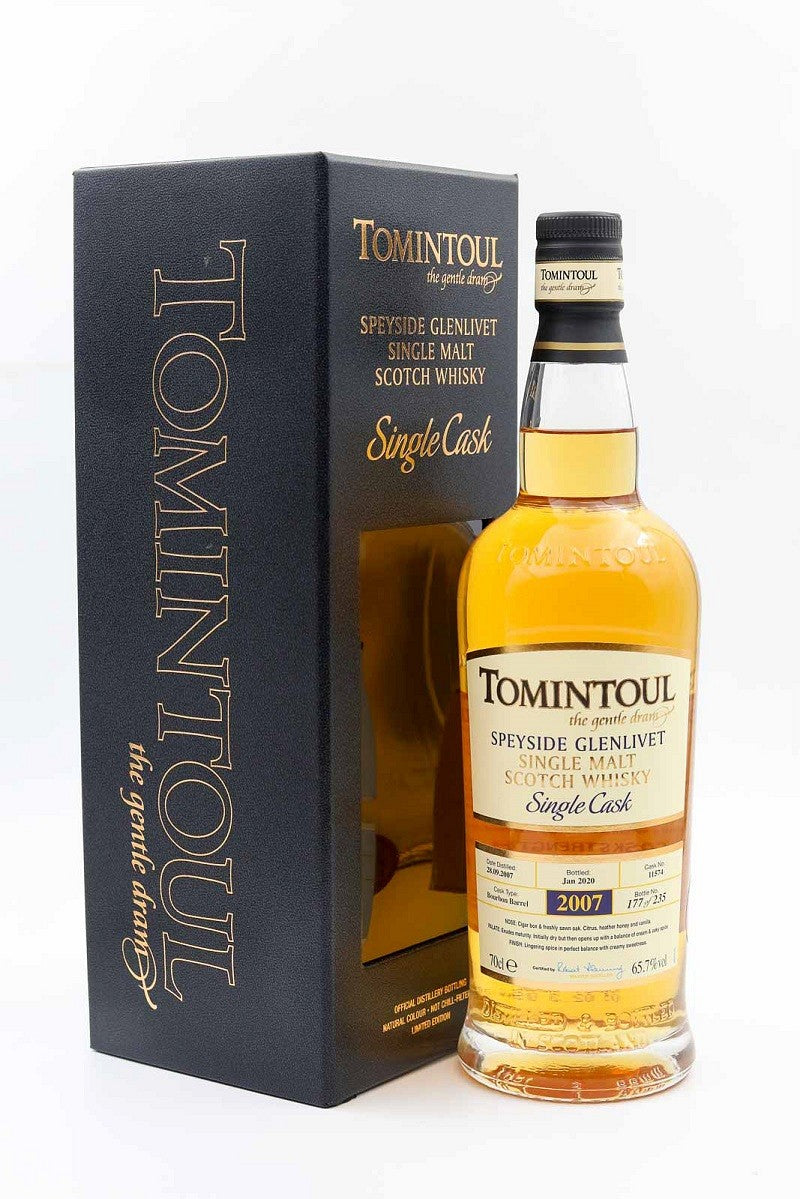 tomintoul 12 year old cask 11574 first fill bourbon barrel| scotch whisky