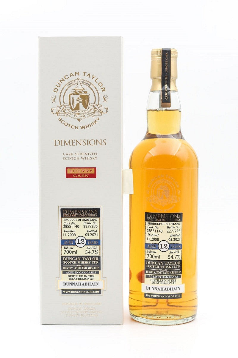 bunnahabhain 2008 12 year old cask38551140 dimensions duncan taylor | scotch whisky