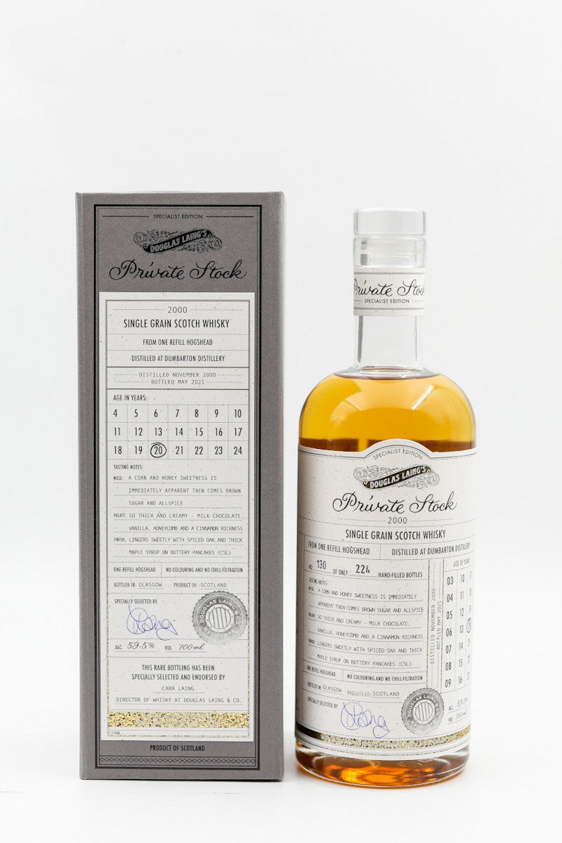 dumbarton 20 year old private stock | grain whisky