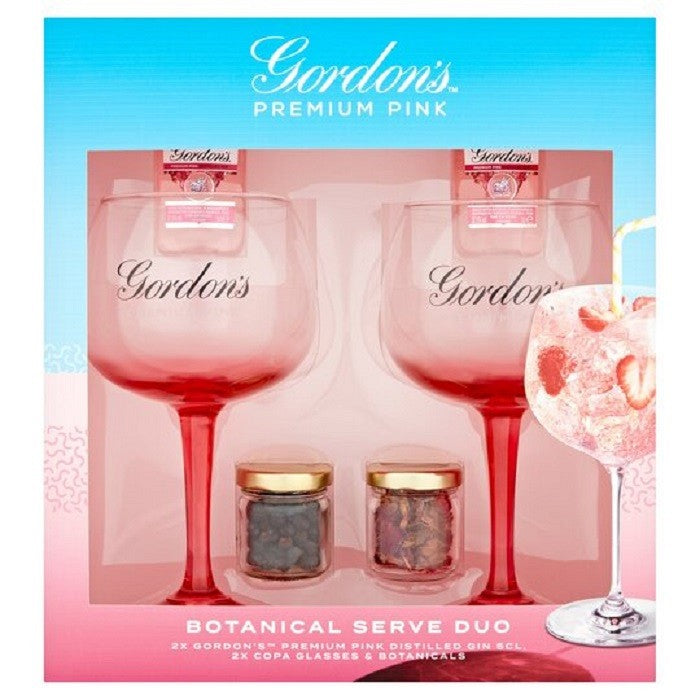 gordons pink gin duo gift pack | english gin