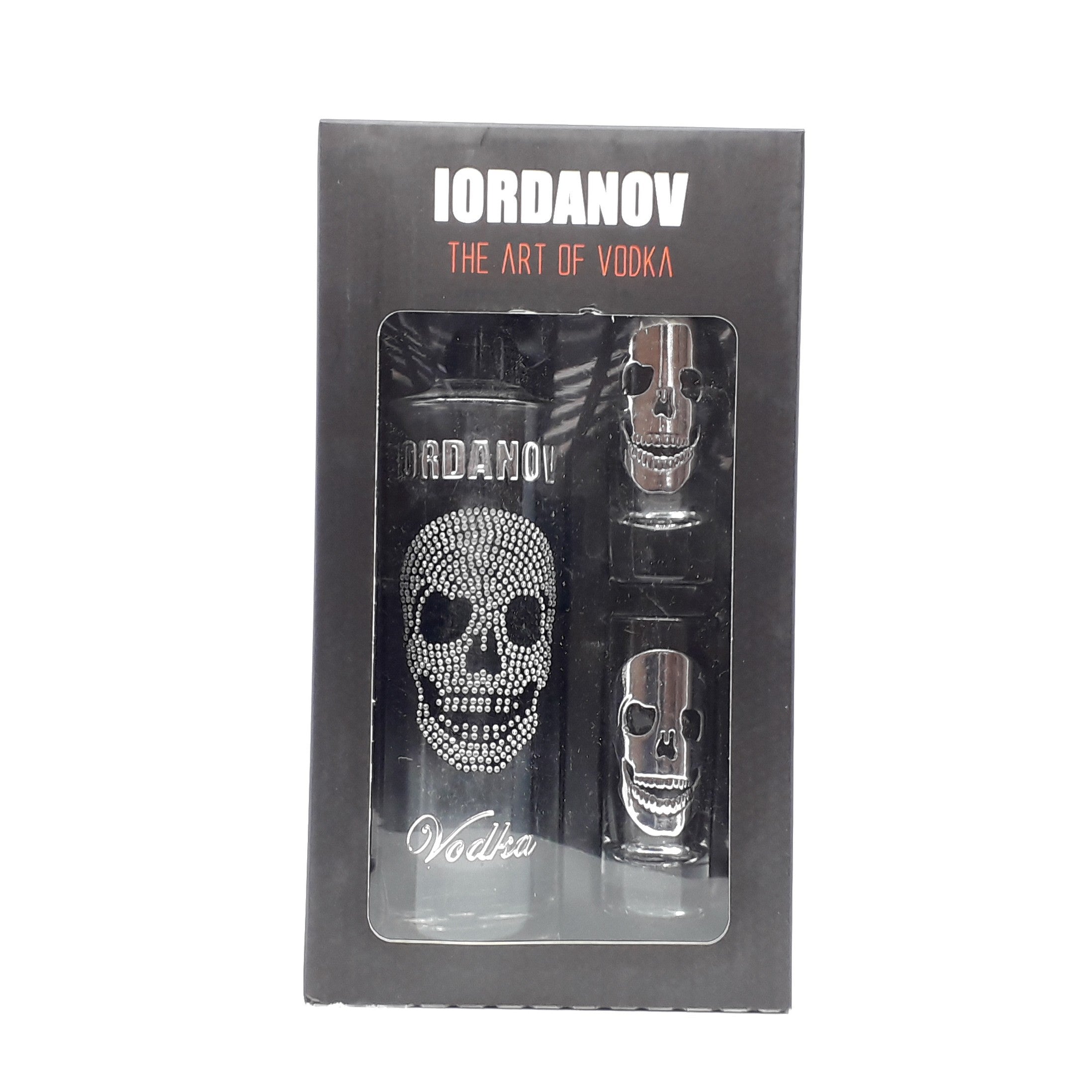 lordanov Silver Skull Vodka & Shot Glass Gift Pack 35cl