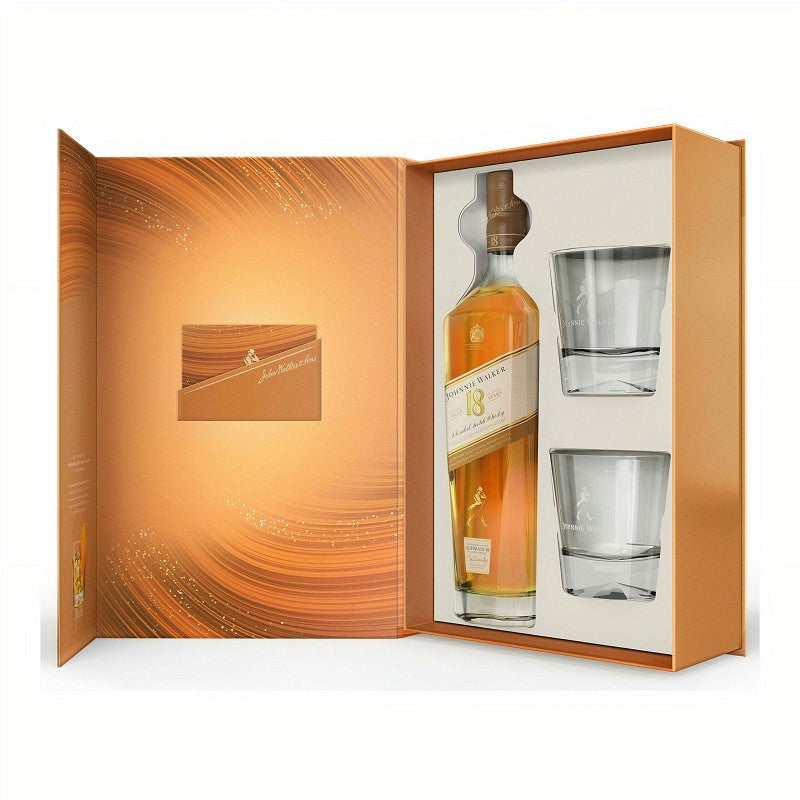 johnnie walker 18 year old gift pack | blended whisky
