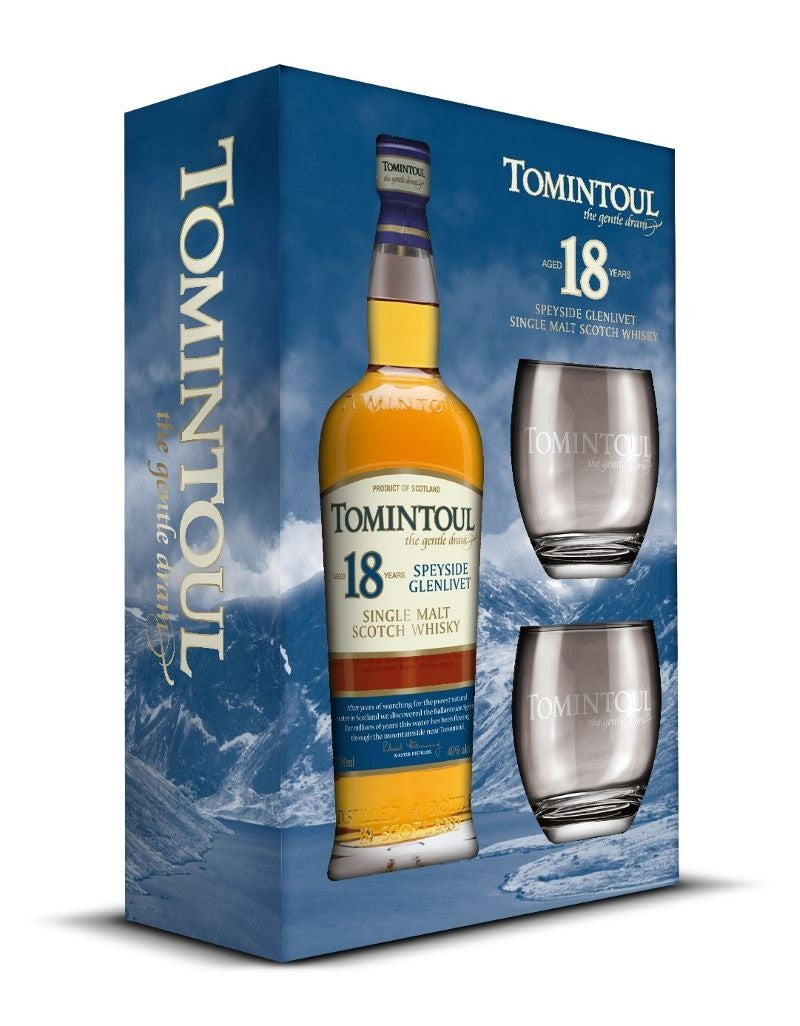 tomintoul 18 year old gift pack | scotch whisky